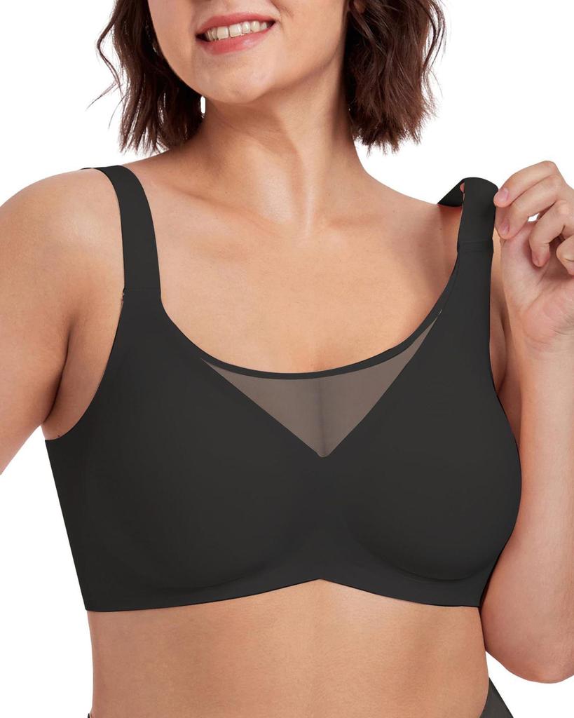 European & American Plus Size Wire-Free Minimizing Bra - Anti-Sag Support