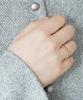 Alleun 14K 18K Ball Gold Ring Jewelry Layering