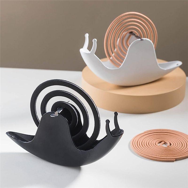 M-Modern-2 PCS Mosquito Spiral Holder Mosquito Coil Container Portable, Snail Shape, For Home And Office