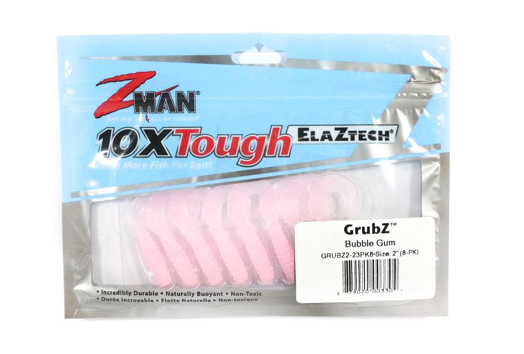 Zman Soft Lure GrubZ 2 Inch 8/Pack Bubblegum (3304)