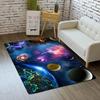 Space Carpet Galaxy Universe Pattern Mat Earth Black Hole Nebula Design Kids Bedroom Decorative Rug Suitable for Living Room