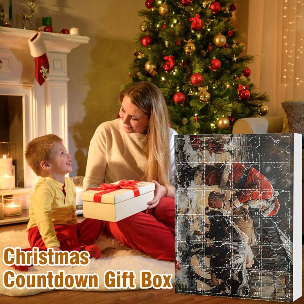 Weihnachts-Überraschungsbox Bauernhof Yak-Muster Dekorative Geschenkbox Weihnachten naht sich Überraschungsbox Weihnachtsbaumhänge Dekoration