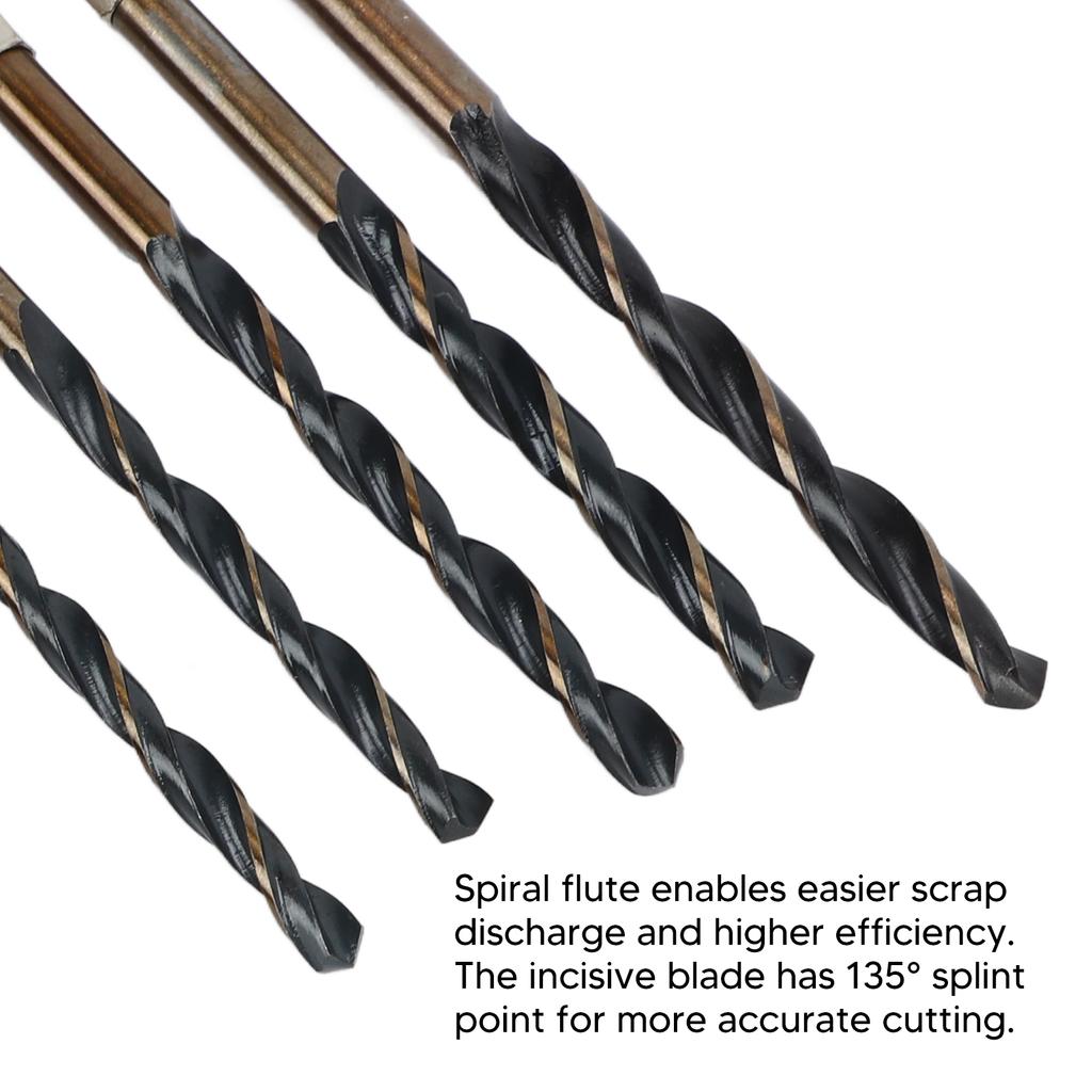 13Pcs Twist Drill Bit 1/4in Hex Shank 1.5‑6.5mm Fast Change for Wood Plastic Metal Hex Shank Twist Drill Bit Twist Drill Bit