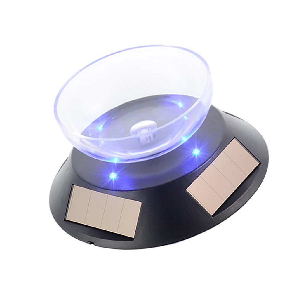Auto Whirling Solar Jewelry Stand 360 Degree Light Propelled Display Platform For Circlets Bracelets ABS Permanent Substance