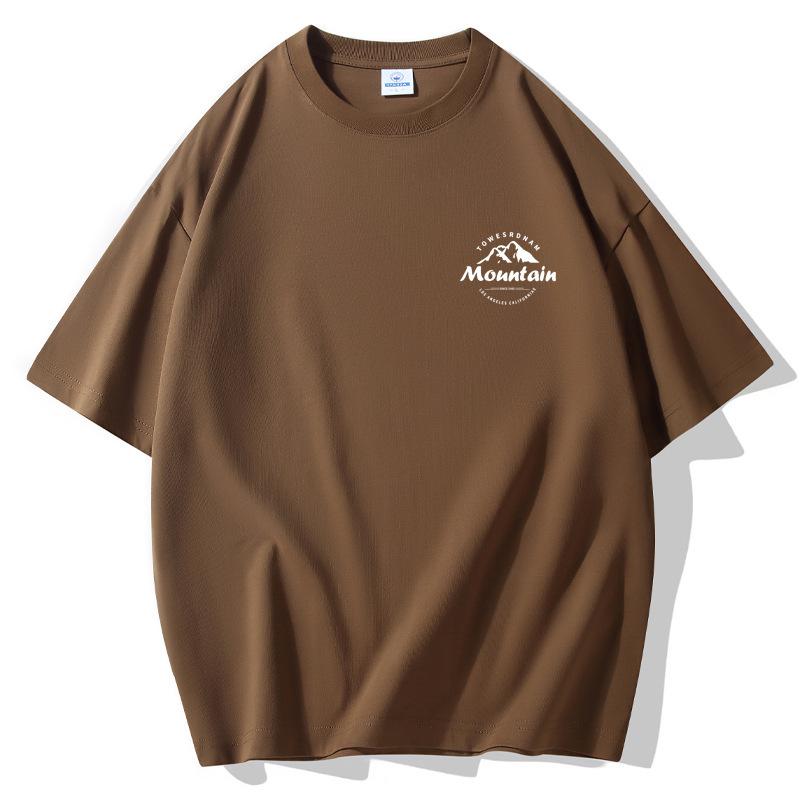 

Футболка мужская Snow Mountain Loose с короткими рукавами, 100% хлопок, большой размер 4XL коричневый