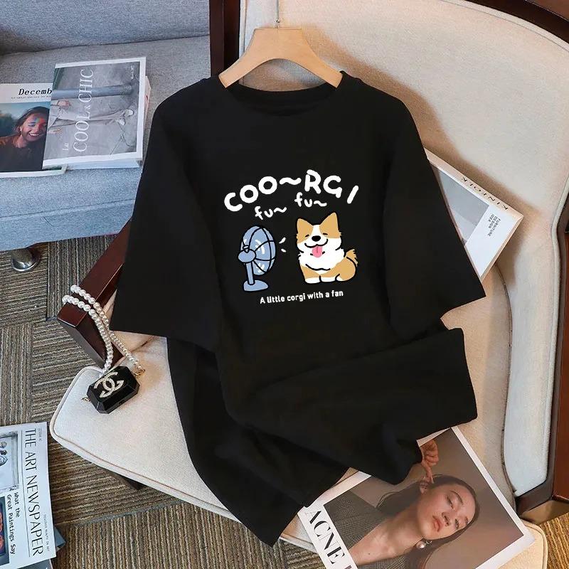 

Cute Dog Printed T Shirt Girls Harajuku Kawaii Clothes Summer Fashion TShirt Women Casual Tshirt Femme S