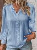 Fashion Lace Patchwork Blouse Elegant Womens White Shirt Long Sleeved V Neck Loose Fitting Office Casual Tops