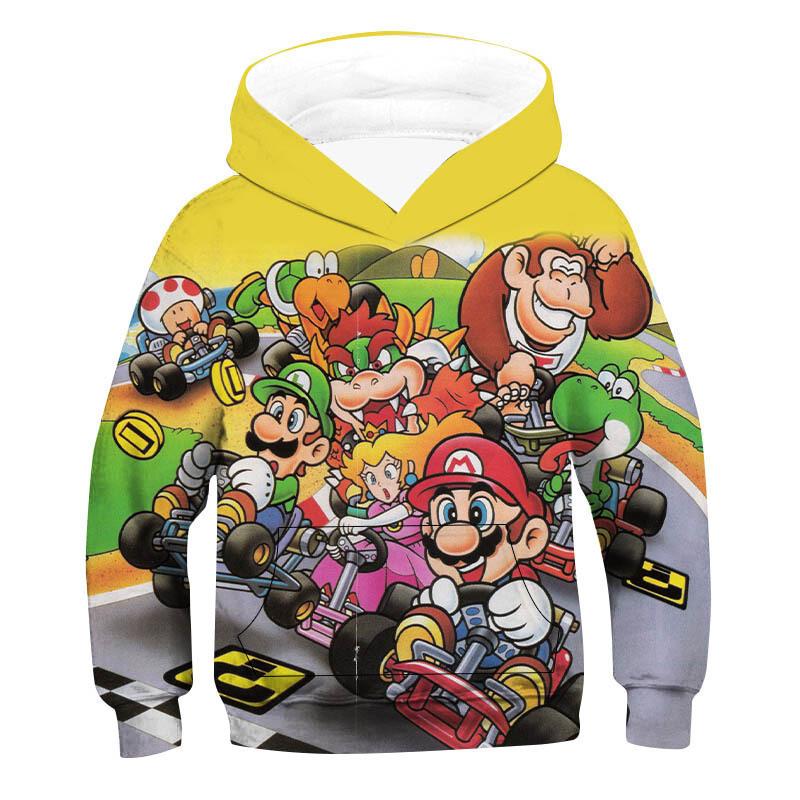 Super Mario Brothers Mario Children's Versatile Sweater Cosplay Spring and Autumn Anime Hoodie Jacket Men