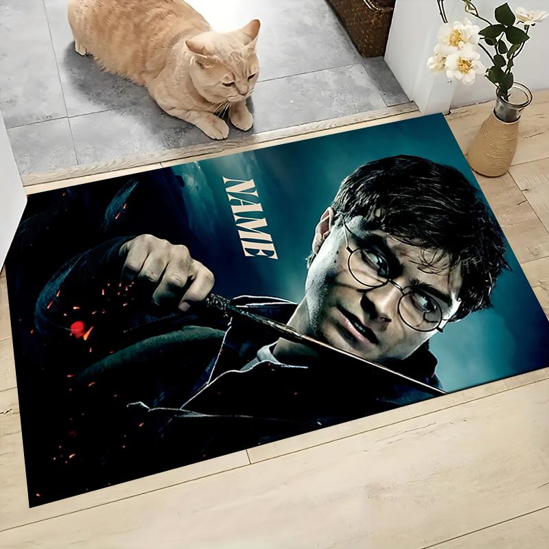 Custom Name Harry Potter Magic Train Carpet Rug Customizable Soft Washable Anti-Slip Home Living Room Sofa Mats Personalized Rug. 090974