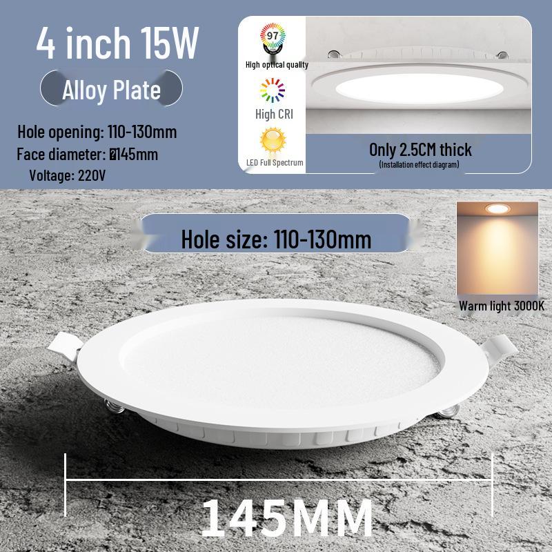 Ultra-Thin LED Downlight: 4-6 Inch Recessed Ceiling Spotlight