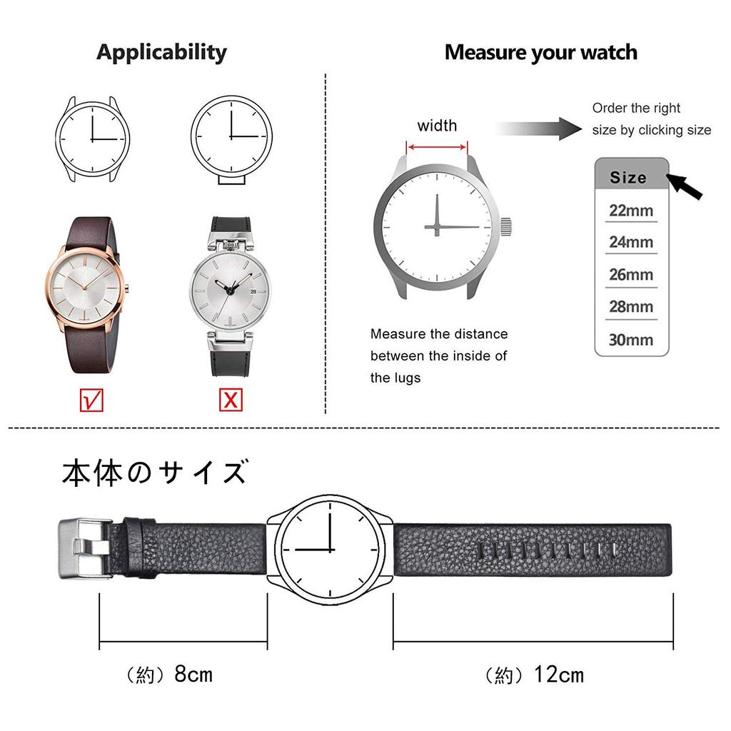 Diesel Uhrenarmband 22mm 24mm 26mm 28mm 30mm 4 Farben Echtes Leder Uhrenarmband Wasserdicht Federstege Federstegwerkzeug Spezialbox [Chocoman] [3 +