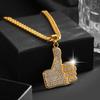 Popular Zinc Alloy Pendant Necklace for Men's Fashion Nightclub Trendy Hip-Hop King Letter