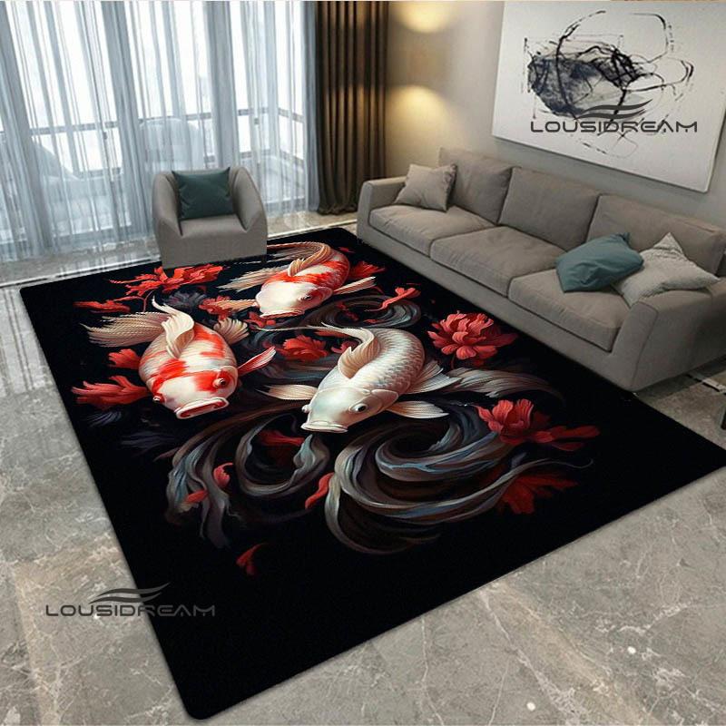 3D fish Cute printed carpet Non -slip carpet Yoga mat door mat photography props kitchen mat area rug birthday gift