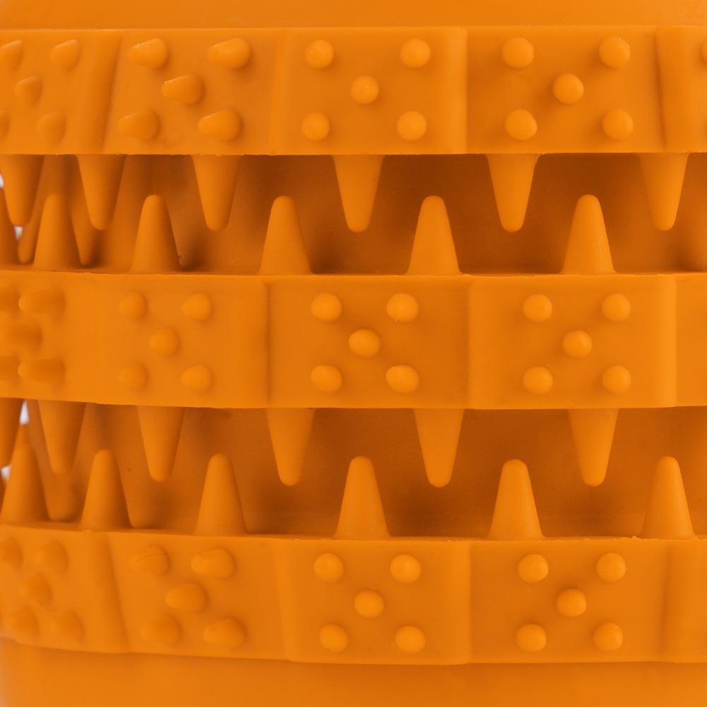 Gourd shaped Dog IQ Treat Toy Interactive Food Dispensing Dog Teeth Cleaning Bite Toy(Orange)