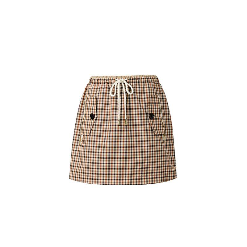 

Blacknini Light off-Road Milan Set Hooded Jacket Jacket with Skirt Luxury Brand Retro Plaid Miu Series Shorts Paid skirt pants (some In Stock) L