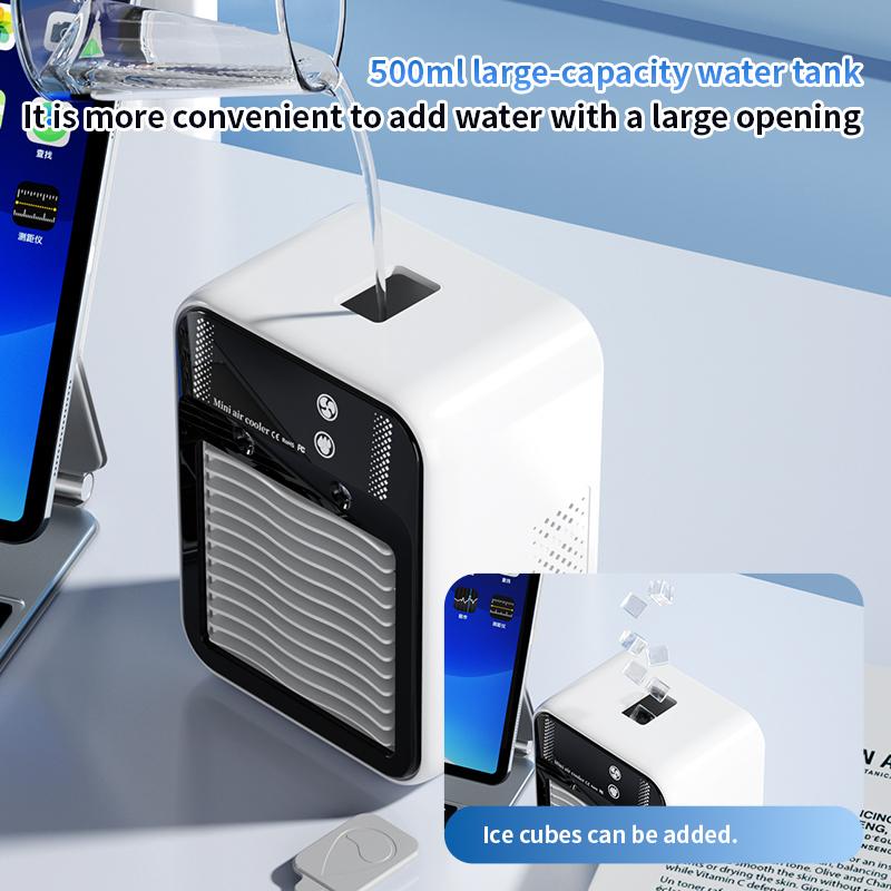 Portable Mini Air Conditioner for Dormitory | Fast Cooling Ultrasonic Nano Mist LCD Display Rechargeable Portable Outdoor Cooler