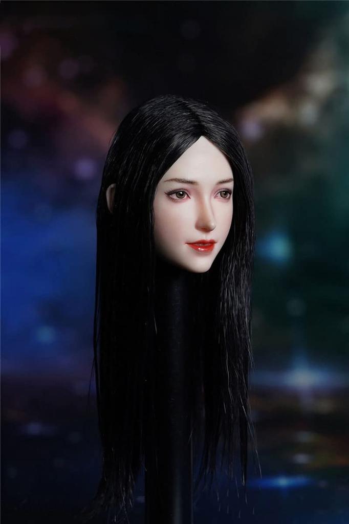 Skala rzeźba głowy piękna figura rzeźba głowy pasuje do 12-calowej żeńskiej figurki akcji 1/6