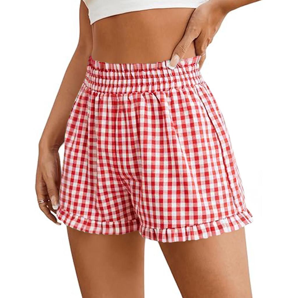 Damen Shorts mit Kordelzug Elastischer Bund Leicht Sommerlich Lässig Kurz Mit Taschen