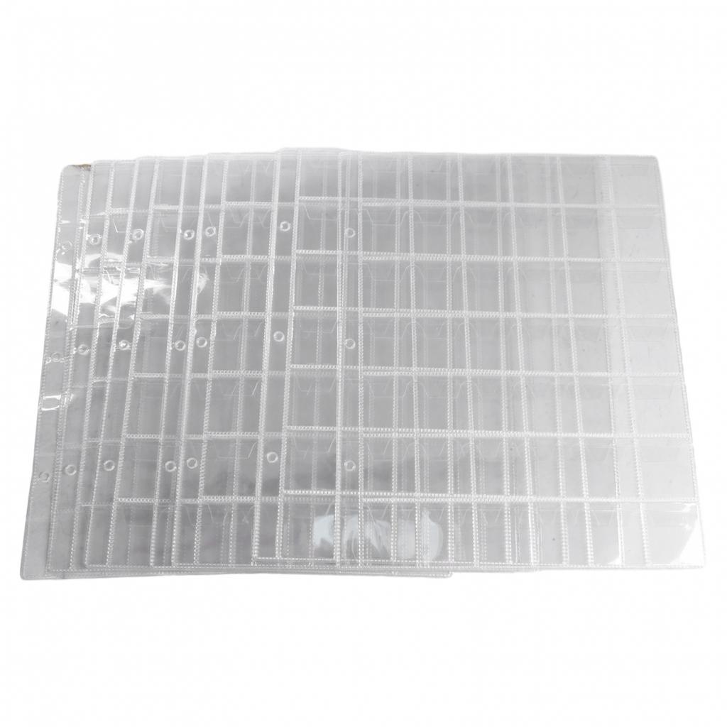 10 Piece 42 Pocket Coin Wallets Clear Pages PVC Material Coin Holder Album