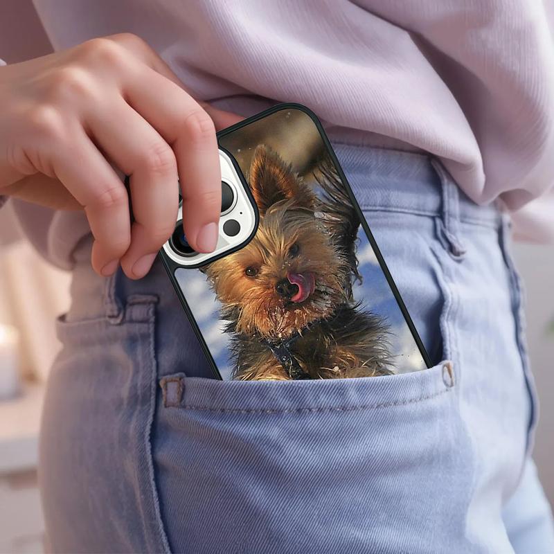 Yorkshire Terrier Dog Paw Print Phone Case For iPhone 17 Air 15 16e 14 13 Pro Max Coque 12 11 Pro Max PLUS cover