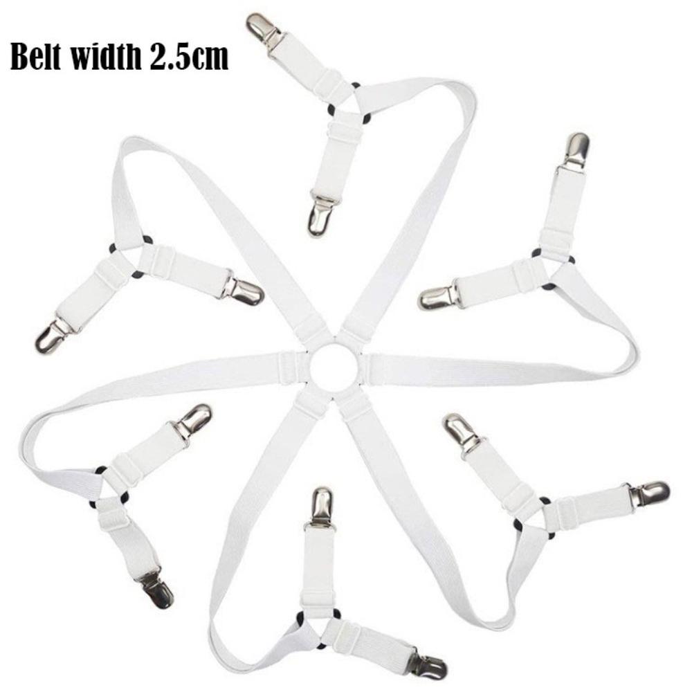 Non-Slip Bed Sheet Holder Adjustable Fixing Strap Grippers Durable Clothes Pegs Blankets