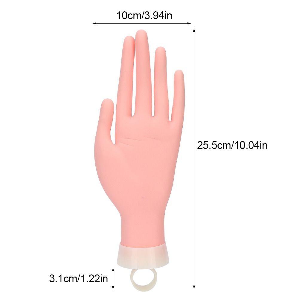 Flexible Mannequin Hand Art Practice Model Fake Practice Hand Nail Art Beginners