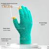1 Pair Unisex Winter Gloves Thick Plush Five Fingers Non-slip Touch Screen Solid Color Stretchy Heat Retention Cycling Outdoor Activity Gloves