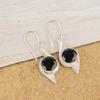 Black Onyx Gemstone Silver Jewelry, 925 Sterling Silver Earrings, Handmade Designer Onyx Earrings Gift For Catholics