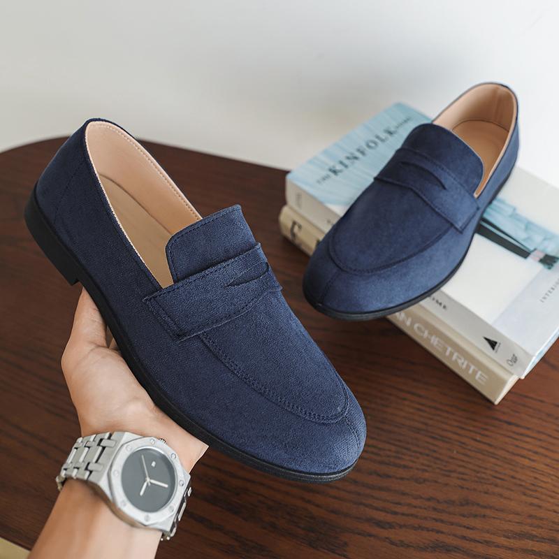 

Fashion Fashion Men s Penny Loafers Pointed Toe Business Shoes Breathable Formal Flats for Wedding Classic Slip-On Dress Shoes for Men 45