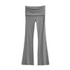 Spicy Girl Slim-Fit Micro-Flare Elastic Waist Pants for Women - Ribbed and Versatile Spring Casual Wear