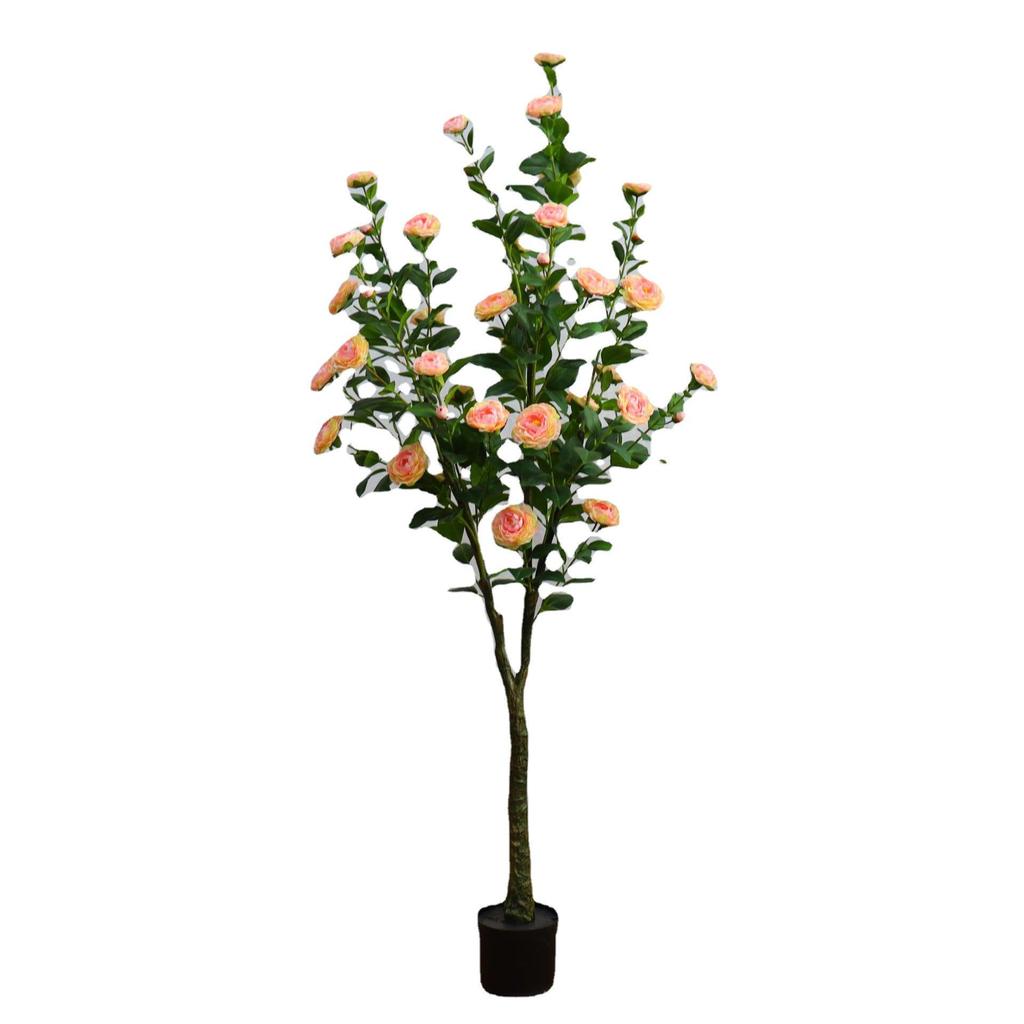 Artificial Camellia Rose Tree for Home Decoration