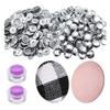 ABWR-300 Sets Cover Buttons Kit With Tools Size Buttons To Cover Self Cover Buttons DIY Fabric Cloth Cover Buttons 0.59 Inch
