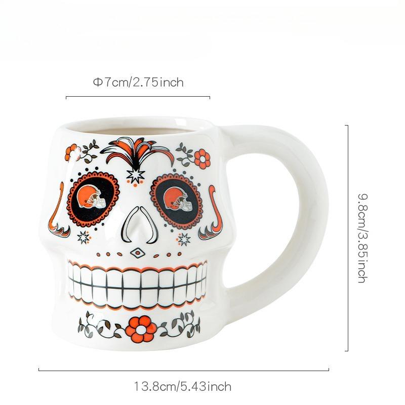 Halloween Skull Coffee Mug 400ML 3D Ghost Ceramic Mug Creative Funny Water Cup Breakfast Milk Cup Home Drinking Halloween Gift