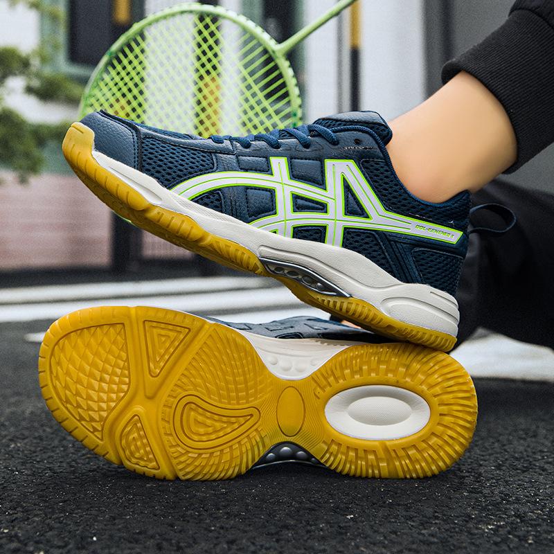 New professional volleyball men's and women's tennis shoes cushioning support training shoes mesh breathable wear-resistant non-slip badminton shoes