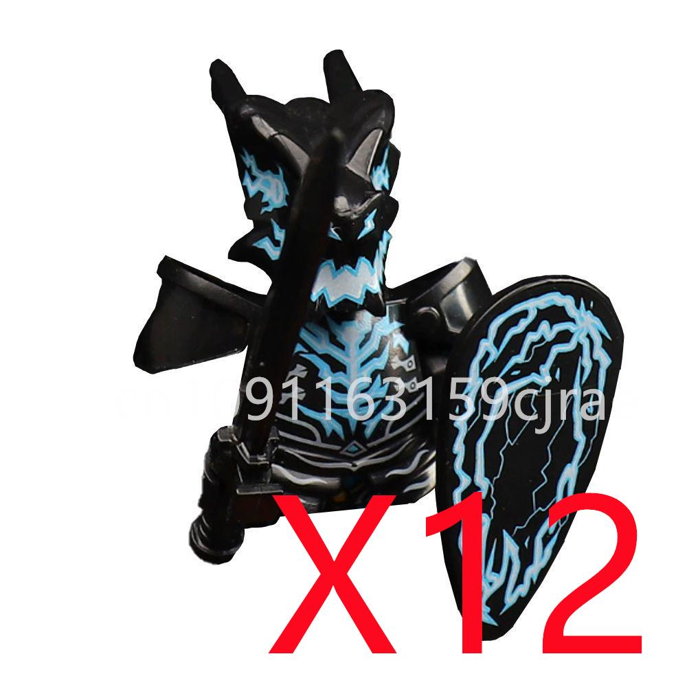 Kompatybilne MOC Średniowieczne Klocki Budowlane Postacie Żołnierze Smoczy Rycerze Czarny Lew Orzeł Zabawka Prezent Klocki Rolnik Żołnierz X048