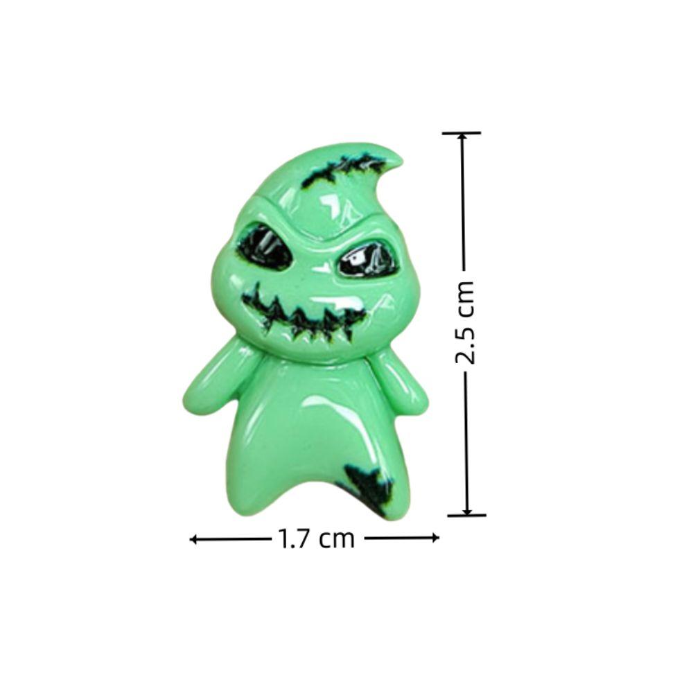 

10 шт. Зеленые фигурки призраков из смолы, поделки своими руками, аксессуары для Хэллоуина, фигурки гоблинов, настольные украшения, кабошон из камня-призрака