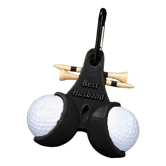 

3D-друкований тримач для м ячів для гольфу з кліпсою Тримає 2 м ячі для гольфу Органайзер для тішок Переноска Стійка для зберігання Аксесуари для гольфу Чоловіки Жінки Подарунок для гольфіста чорний