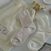 Fafahome Gentle Color Loose Confinement Socks Solid Color Girl Pink Versatile Cotton Socks