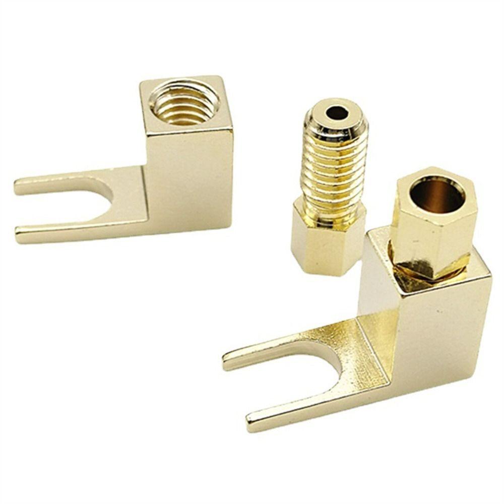 Y Type Speaker Cable Connector Spade Plug Connector Plug Banana to Spade Adapte U Spade Connector