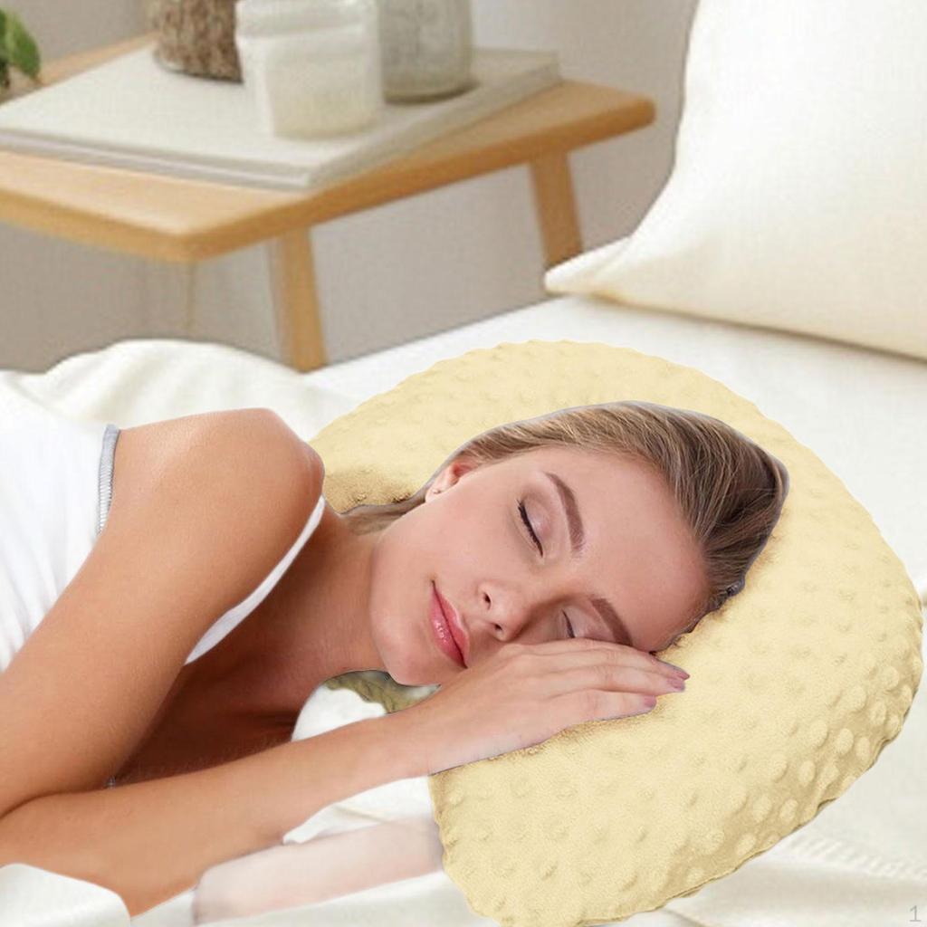 Ear Piercing Pillow Donut Washable Soft Multipurpose Relaxation Side Sleepers with A Hole