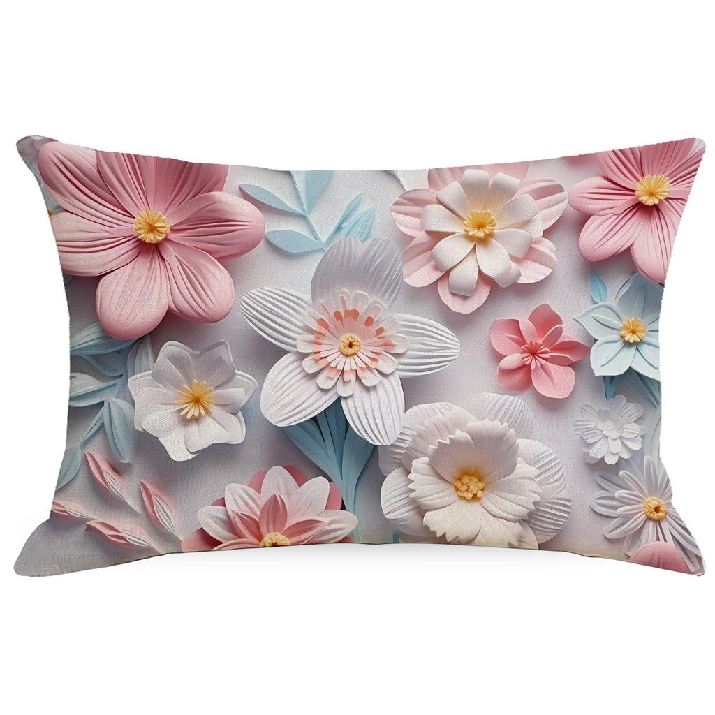 New Retro Floral Pillowcase Creative Oil Painting Engraving Style Print Home Sofa Cushion Pillowcase