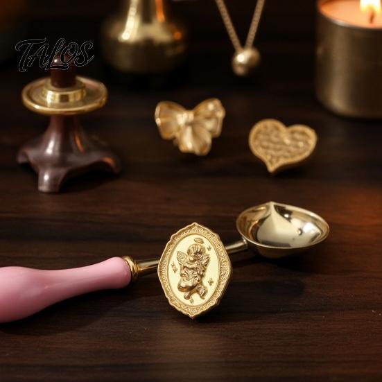 Journaling Collage Stamp 10Pcs Wax Seal Heads Set, Vintage Classic Embossed Sealing Handwritten Note for Envelopes Wedding Party Invitations