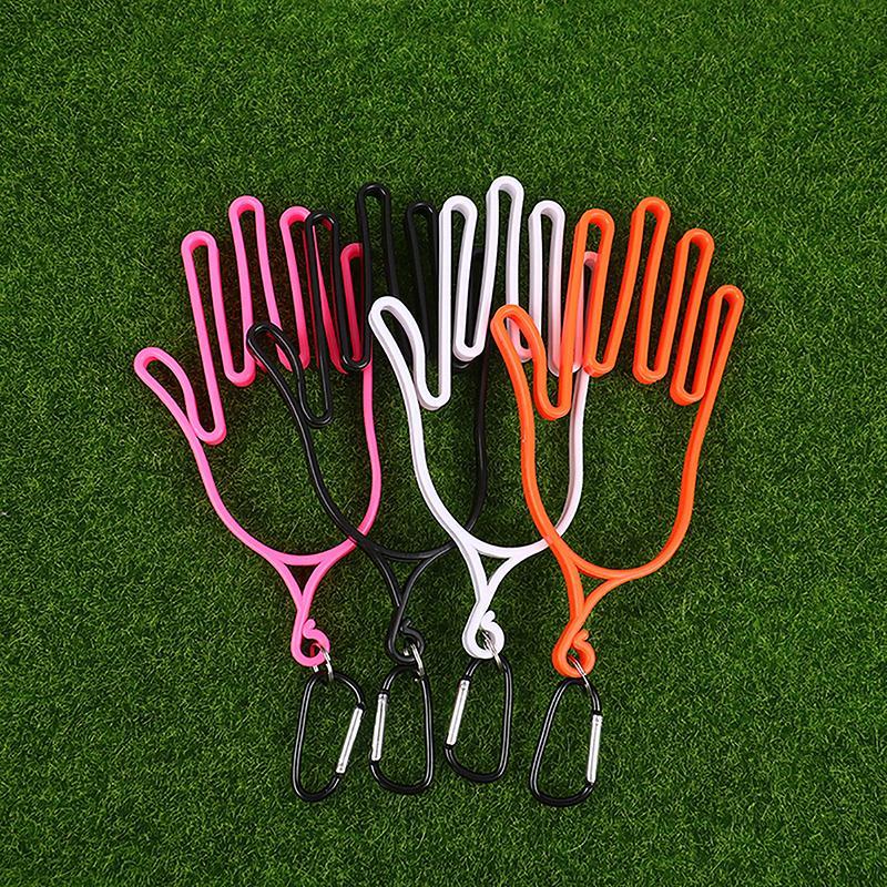 Golf Glove Holder With Key Chain Plastic Glove Rack Dryer Hanger Stretcher With Buckles Gloves Holder Keeper Dryer Shaper Tool