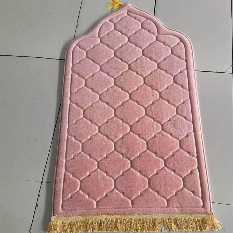 Cross-border Flannel Floor Mat: Irregular Shape, Thick Cushion, Living Room Prayer Carpet