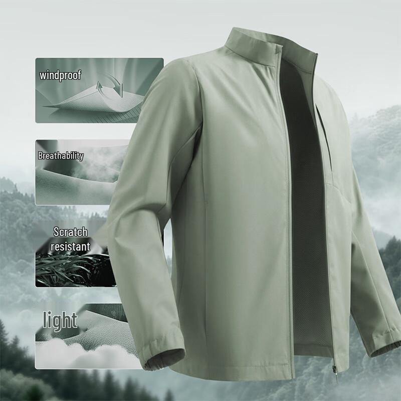 Jeep Men's Spring/Autumn Casual Stand-Collar Bomber Jacket