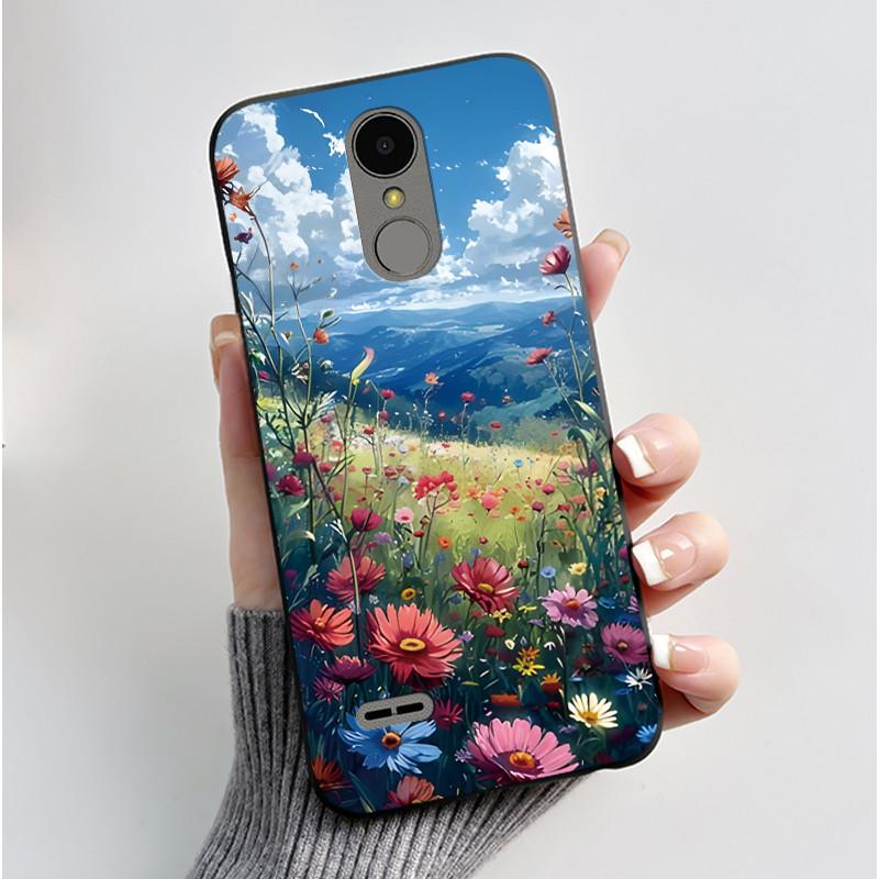 Casing For LG K4 2017 X230/LG K8 2017 X300 Slim Case Aesthetic Luxury Cute Cool Boys Girls Black Matte Soft Silicone Back Cover