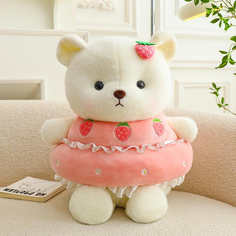 

Cute cake Lily bear plush toy dressing, cuddling bear can be taken off doll for children s birthday gift girl 35cm