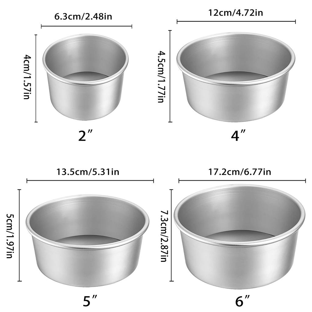 Nonstick Round Cake Pans for a Variety of Desserts,Made from Aluminum with a Rolled Edge,Perfect for Chiffon Cakes And More