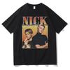 Rock Band Backstreet Boys Nick Carter Nadruk Koszulka Męska Vintage Koszulki Unisex Bawełniane Koszulki Unisex Wounisexs Hip Hop Oversize Koszulka