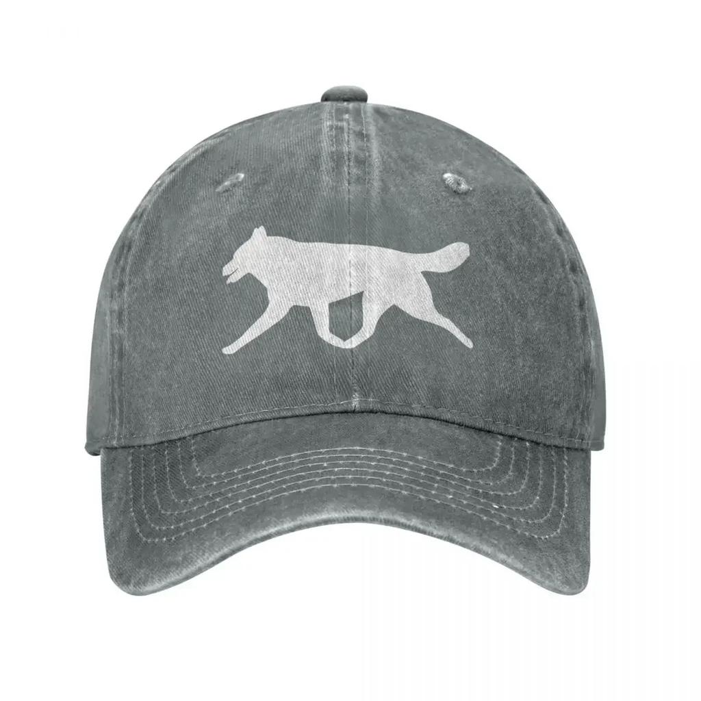 Siberian Husky White Silhouette Baseball Cap Luxury Brand Summer Hat For Men Womens